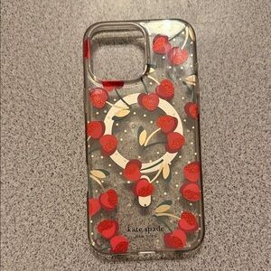 Kate Spade 16 pro max cherry glitter cases lot